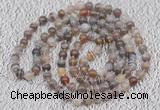 GMN108 Hand-knotted 6mm Botswana agate 108 beads mala necklaces