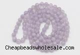 GMN122 Hand-knotted 6mm lavender amethyst 108 beads mala necklaces