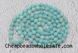 GMN518 Hand-knotted 8mm, 10mm amazonite 108 beads mala necklaces