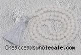 GMN57 Hand-knotted 8mm candy jade 108 beads mala necklace with tassel