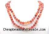 GMN8015 18 - 36 inches 8mm, 10mm fire agate 54, 108 beads mala necklaces