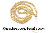 GMN8476 8mm, 10mm grade AA golden tiger eye 27, 54, 108 beads mala necklace with tassel