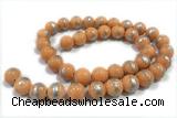 JADE479 15 inches 4mm round silvery jade gemstone beads