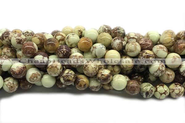 LEMO03 15 inches 10mm round lemon jasper gemstone beads
