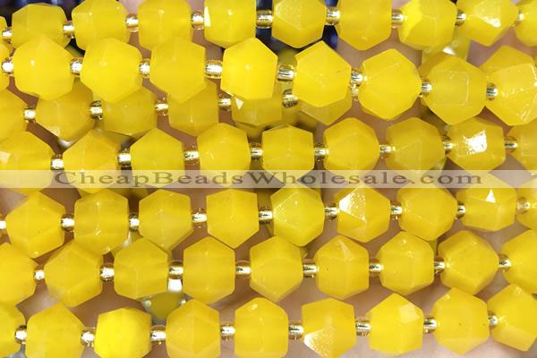 MIXE92 15 inches 10mm faceted jade gemstone beads
