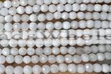 MOON25 15 inches 6mm faceted round natural white moonstone beads