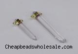 NGC1198 8*35mm - 10*60mm sticks white crystal connectors wholesale