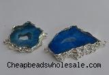 NGC1294 25*35mm - 35*45mm freeform druzy agate connectors