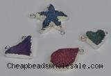 NGC1355 15*16mm - 18*25mm druzy agate connectors wholesale