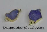 NGC1359 12*16mm - 18*25mm freeform druzy agate connectors