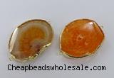 NGC1506 25*35mm - 35*40mm freeform druzy agate connectors