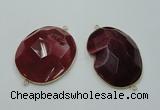 NGC180 35*45mm - 40*50mm freeform druzy agate connectors