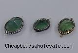 NGC1808 20*25mm - 25*30mm faceted freeform fluorite connectors
