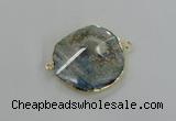 NGC238 30*35mm - 35*40mm freeform agate gemstone connectors