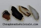 NGC315 25*35mm - 25*55mm freeform agate gemstone connectors