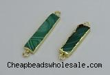 NGC5070 8*35mm - 10*40mm rectangle agate gemstone connectors