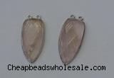 NGC5140 16*35mm - 18*40mm arrowhead rose quartz connectors