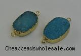 NGC5272 20*25mm - 20*30mm freeform druzy agate connectors