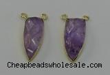 NGC5400 16*35mm - 18*40mm arrowhead light amethyst connectors