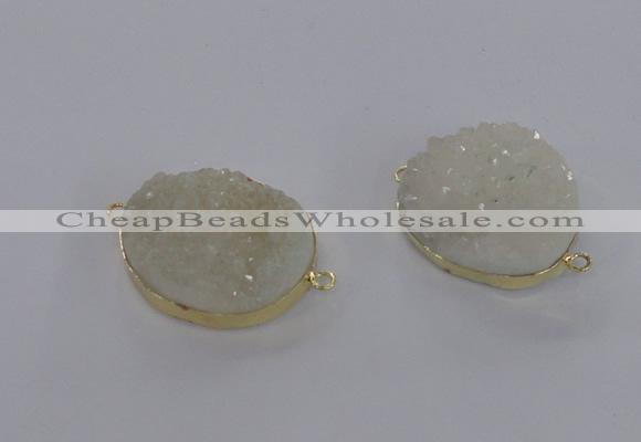 NGC560 18*25mm - 25*30mm freeform druzy agate connectors wholesale