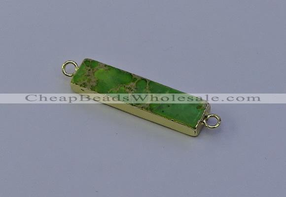 NGC5676 10*40mm rectangle sea sediment jasper connectors