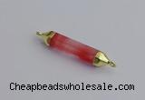 NGC5946 8*40mm tube cherry quartz connectors wholesale