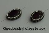 NGC6563 16*20mm oval candy jade connectors wholesale