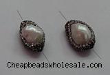 NGC7500 13*22mm - 15*24mm nuggets pearl connectors wholesale