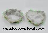 NGC920 40*60mm - 65*80mm freeform druzy agate connectors