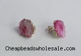 NGE141 12*14mm - 15*18mm freeform druzy agate gemstone earrings