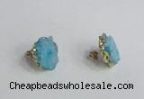 NGE142 12*14mm - 15*18mm freeform druzy agate gemstone earrings