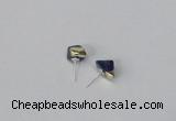 NGE165 4*6mm – 5*8mm freeform lapis lazuli gemstone earrings