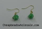 NGE174 5*8mm - 6*10mm nuggets druzy agate earrings wholesale