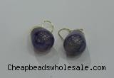 NGE235 15*20mm teardrop agate gemstone earrings wholesale