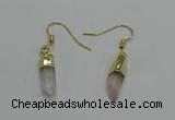 NGE250 5*16mm - 5*18mm sticks white crystal gemstone earrings