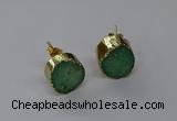 NGE317 12mm - 14mm freeform druzy agate earrings wholesale