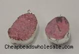 NGP1008 25*35mm - 35*45mm freeform druzy agate beads pendant