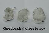 NGP1331 25*30mm - 35*45mm freeform agate pendants with brass setting