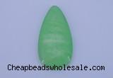 NGP140 2pcs 30*60mm teardrop dyed white jade gemstone pendants
