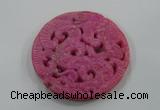 NGP1607 66*66mm Carved dyed natural hetian jade pendants wholesale