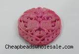 NGP1611 65*65mm Carved dyed natural hetian jade pendants wholesale
