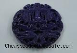 NGP1634 67*68mm Carved dyed natural hetian jade pendants wholesale