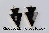 NGP1694 28*50mm - 30*55mm arrowhead agate gemstone pendants