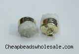 NGP1885 15*20mm - 20*20mm freeform druzy agate pendants