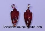 NGP2060 15*40mm - 18*45mm arrowhead striped agate pendants