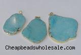 NGP2245 35*40mm - 45*50mm freeform turquoise gemstone pendants