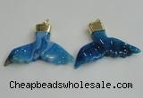 NGP2272 38*55mm - 40*60mm fishtail agate gemstone pendants