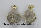 NGP2277 35*45mm - 45*50mm freeform druzy agate gemstone pendants
