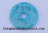 NGP231 7*50mm fashion dyed blue lace agate gemstone donut pendant
