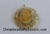 NGP2344 52mm - 55mm freeform druzy agate gemstone pendants